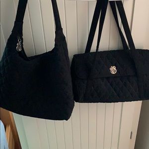 Black Vera Bradley over the shoulder bags/purses.
